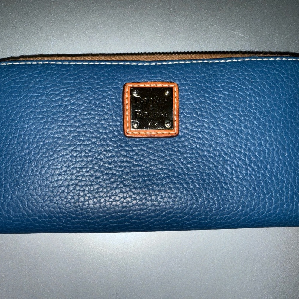 Dooney & Bourke Blue Pebbled Wallet
